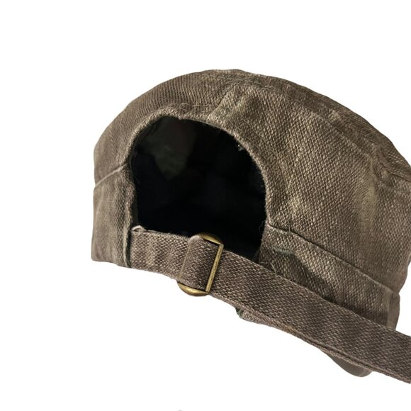 Vintage Italia Embroidered Brown Cap With Adjustable Strap - Picture 7 of 9
